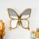 Panel interior polystone "Mirror butterfly" gold 25x3x23 cm