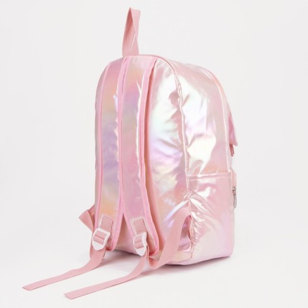 Young backpack from textiles on lightning, 4 pockets, pink color-3