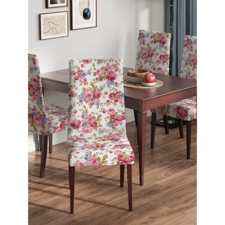 Czech for a chair "Abundance of flowers", decorative, velor-2