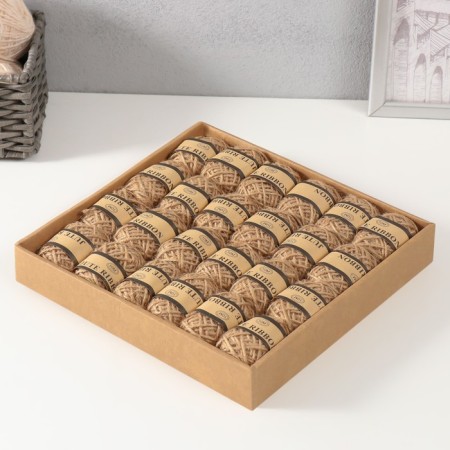Braid decorative textiles "natural jute" winding 10 meters set 24 pcs 4.5x25x25 cm