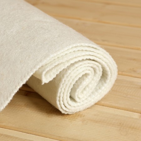 Stear for the bath "Classic", felt, white, 150x50cm-2