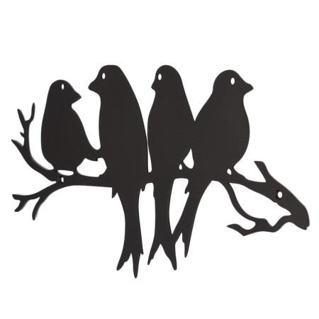 Panel "Swallows" Black, 39.1x19cm-2