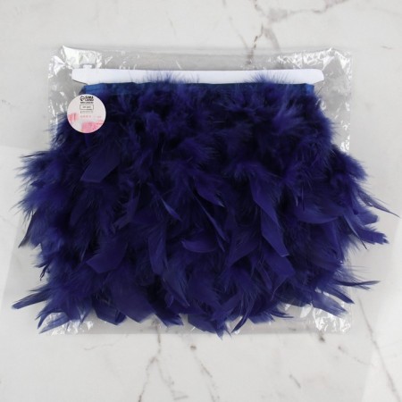 Tesema with feathers turkey, 13-17 cm, 5 ± 0.5 m, dark blue color-5