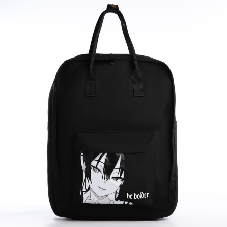 Backpack school textile Anime, 38x27x13 cm, black color-2
