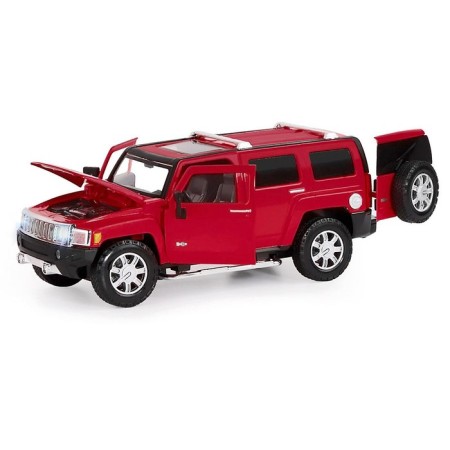Metallic machine Hummer H3 1:24 DOSELS, HAPOT, FREE WHERE WORKS, Light and Sound Effects-1