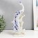 Souvenir Ceramics "Pavlin on a tree" Blue with gold 29x12x7.3 cm