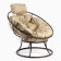 Armchair "Papasan" mini, with beige pillow, 81x68x77cm