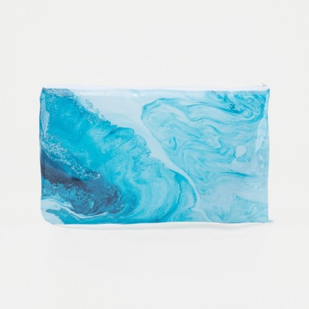 Cosmetic bag for lightning, turquoise color-1