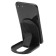 Luazon phone stand, folding, adjustable height, rubber insert, black