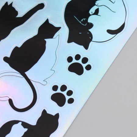 Holographic stickers (stickers) "cats" 10x15 cm, 5-200-1