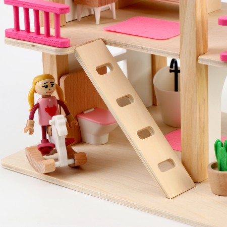 Puppet house "My family" 36x35x23.5 cm-5