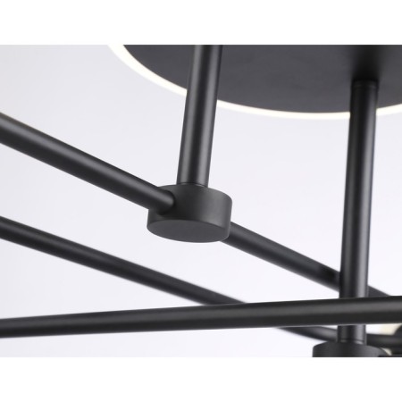 LED ceiling LED with a change of lamp and control panel Ambrella Light, Linetech, FL66232, G9, 48 W, 3600LUM, 3000-6400K, Black Black, White matte-7