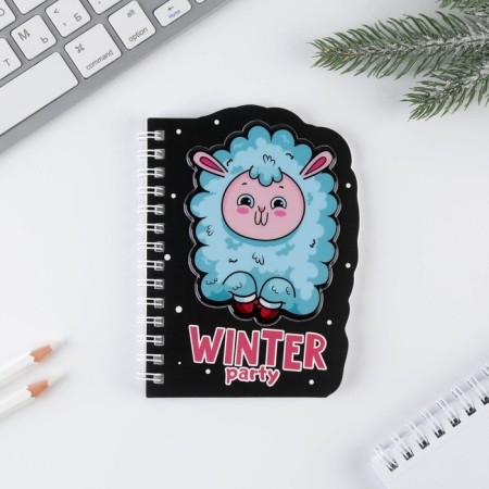 Notepad with a figure element "Winter characters", 40l Mix-7