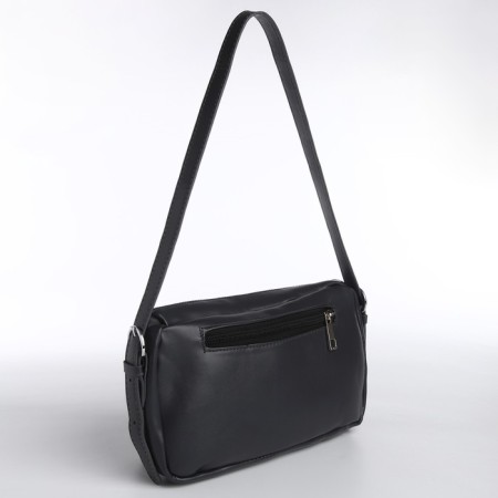 Female bag with pockets of leatherette, graphite color-3