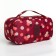 Cosmetic bag with lightning, burgundy color