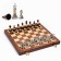 Chess souvenir "jade", wooden board 45 x 45 cm, metal figures