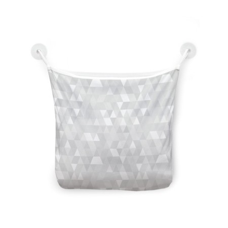 Organizer in a bath on suction cups “Marble Triangles”, for storing toys and trifles, size 33x39 cm-2