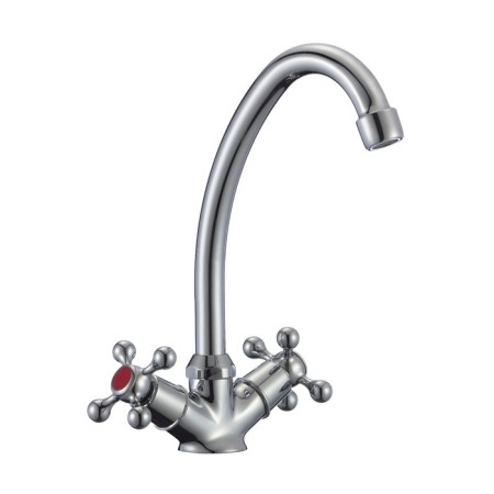 Eleanti Elt5010 kitchen mixer, two -wound, with flexible eyeliner, chromium color