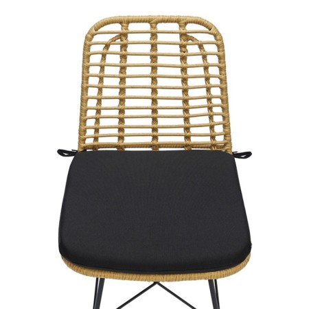Vetle Flat chair 420 × 560 × 810 mm, artificial rattan, beige color / black-11