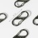 Metal carbine, double, 40 × 18 mm, 5 pcs, black nickel color