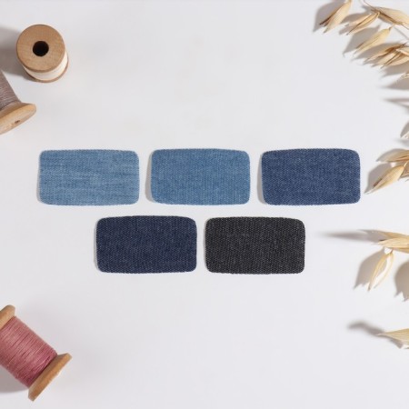 A set of clothes for clothing "Blue Spectrum", rectangular, heat -mock, 4.5 × 2.5 cm, 5 pcs