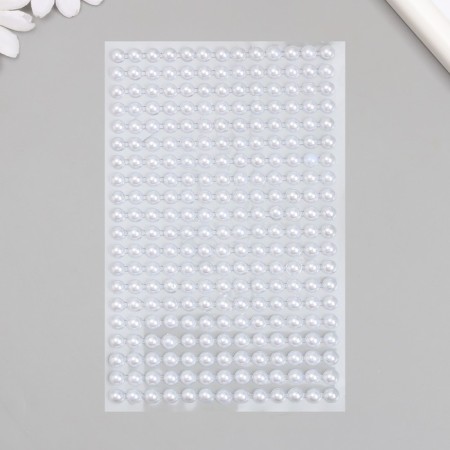 Stick plastic rhinestones "Half-dash" D-6 mm white 9.4x15.5 cm-1