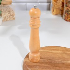 Mill for spices of the share, 25 × 5 cm, metallic mechanism, color light wood