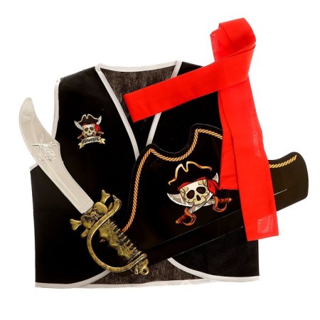 Polundra carnival costume, vest, hat, belt, sword-9