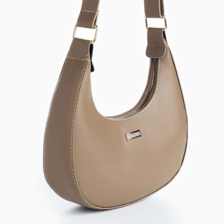 Women's bag made of artificial leather, 22x23x6 cm, brown color-2