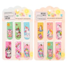 A set of magnetic bookmarks for books 6 pieces of ponies 60*19mm mix Calligrata
