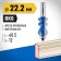 Clester's milling bison 28713-22.2, curly No. 2, shank d = 12 mm, 22.2 x 41 mm
