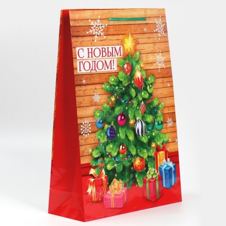 Package New Year's laminated “Family circle”, L 28 x 38 x 9 cm, New Year-2