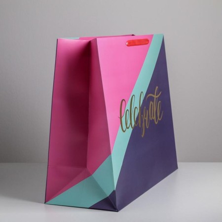 Gift package laminated, packaging, "Celebrate", XL 49 x 40 x 19 cm-1