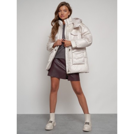 Winter jacket, size 44, beige color-11