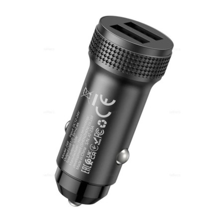 Hoco Z49, 2 USB, 2.4 A, black car-3