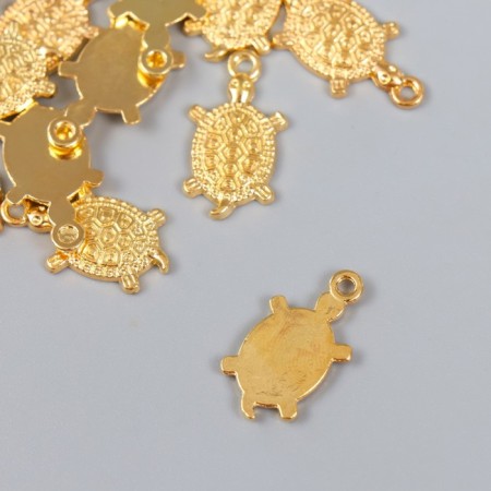 Souvenir Metal Suspension "Golden Turtle" micro 1.1x1.8 cm-1