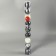 Set of balls plastic D-6 cm, 9 pcs "Melody" Disco wave, gray white