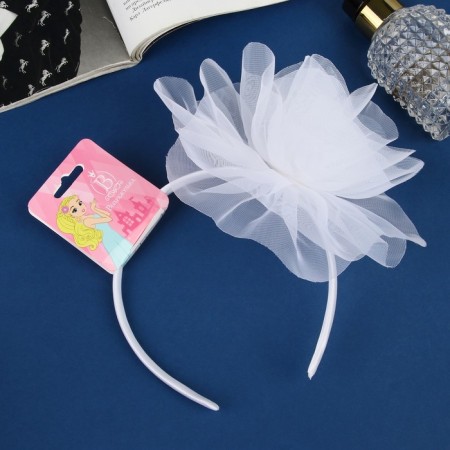Hair cap "Schoolgirl" Galant Classic, D-16 cm, 1 cm, white-3