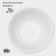 A set of platform plates of deep Magistro Basic Bistro, 6 objects: 450 ml, d = 15.5 cm, white color