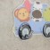 A set of double hooks of self -adhesive "animals", 2 pcs, drawing mix