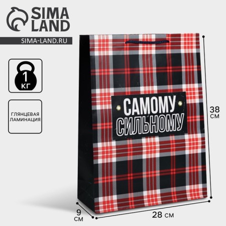 Gift package laminated, packaging, Real Strong, L 28 x 38 x 9 cm
