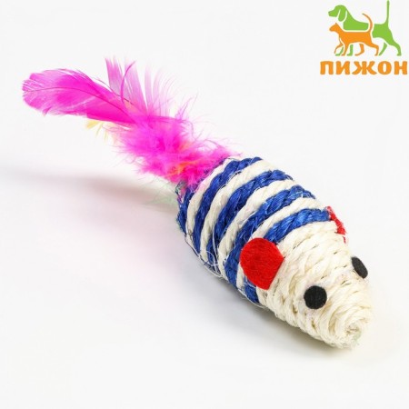 Sizalevaya mouse, 7 cm, blue/white