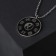 Pompeii pendulum of the yin-yang, black color in black silver, 70 cm