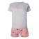 Female homemade set (T -shirt/shorts), gray color, size 44