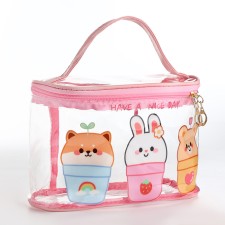 Cosmetic bag PVC Friends, 21*12*13, PP Righting PL54, Pink