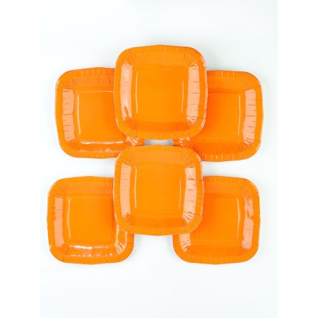 Set of paper dishes disposable "Smile" 6 plates, 6 glasses-6