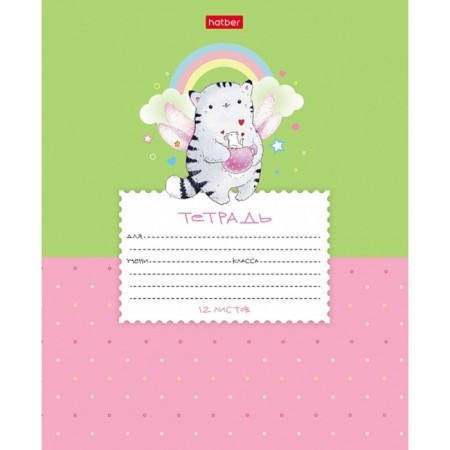 Notebook 12l Kos Lin adventure of the cat Pies, Obla Cell cards, Circular angles, BL 65g/m², mix-3