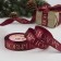 Satin tape with a new year, 25 mm, 23 ± 1 m, burgundy color