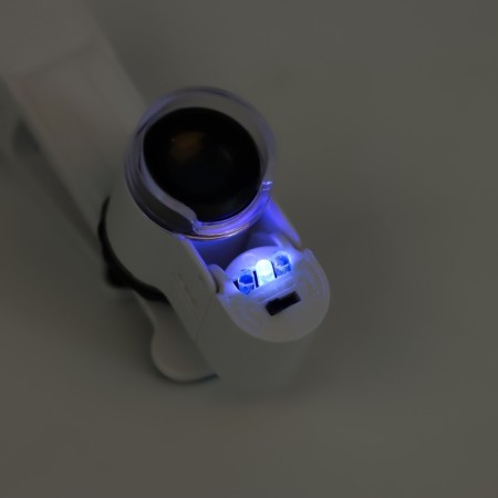 Lupa with 10x lens for macro -shooting on a clothespin for a phone, with backlight-8