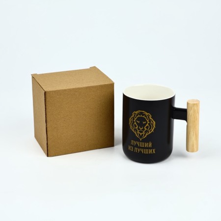 Ceramic mug "Best of the best", 400 ml, black color-4